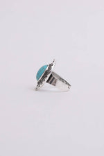 Oval Cut Adjustable Turquoise Ring