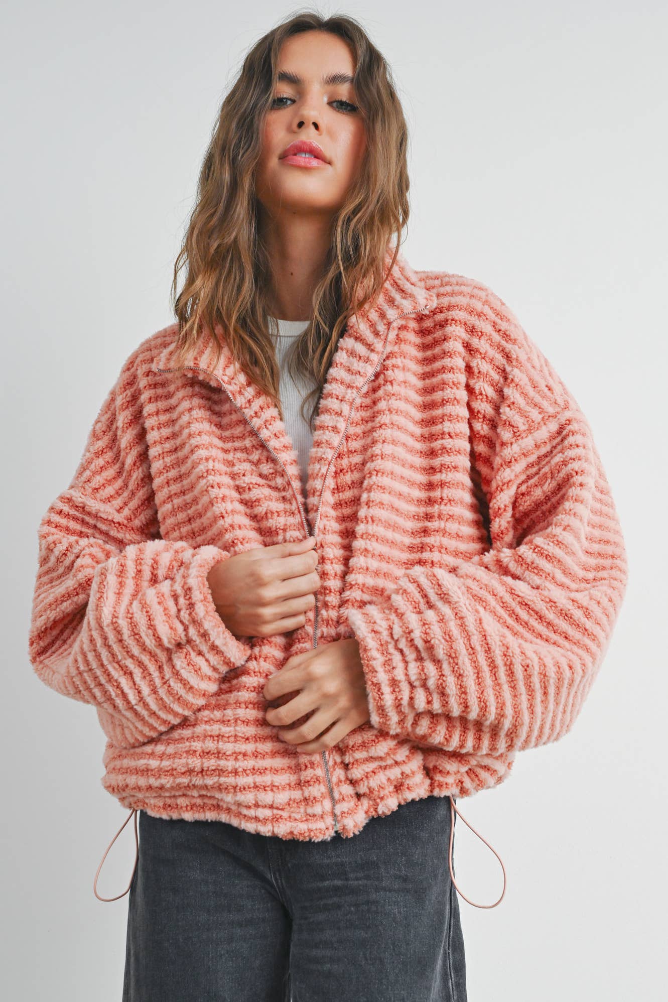 Collared Puff Jacket Terracotta