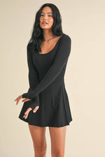 Fit and Flare Long Sleeve Mini