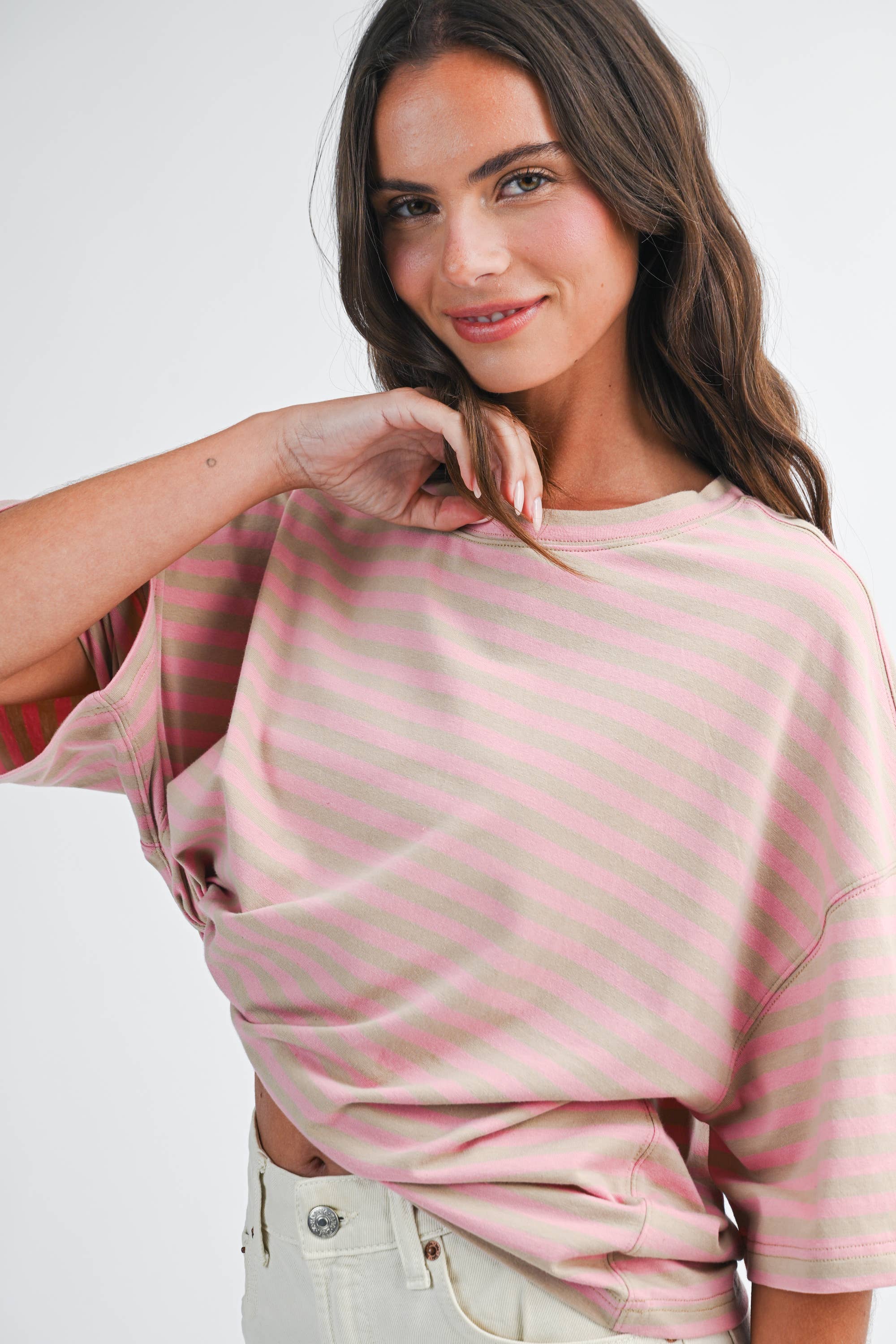 Oversized Boyfriend Tee: Oat