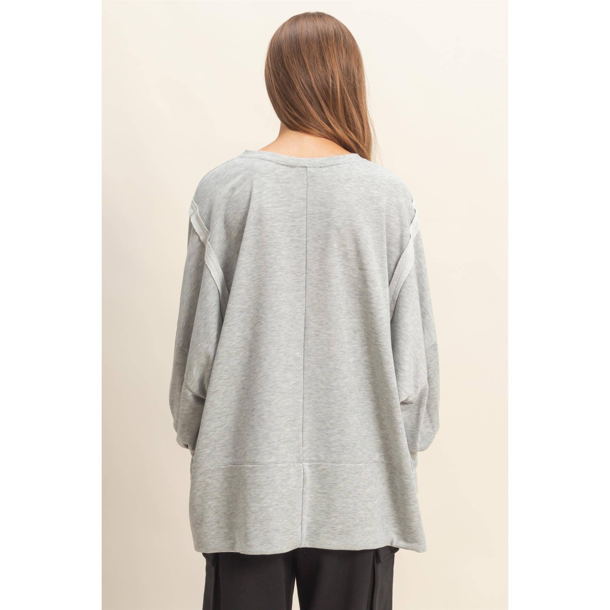 Unique Cuff Top:H.Gray