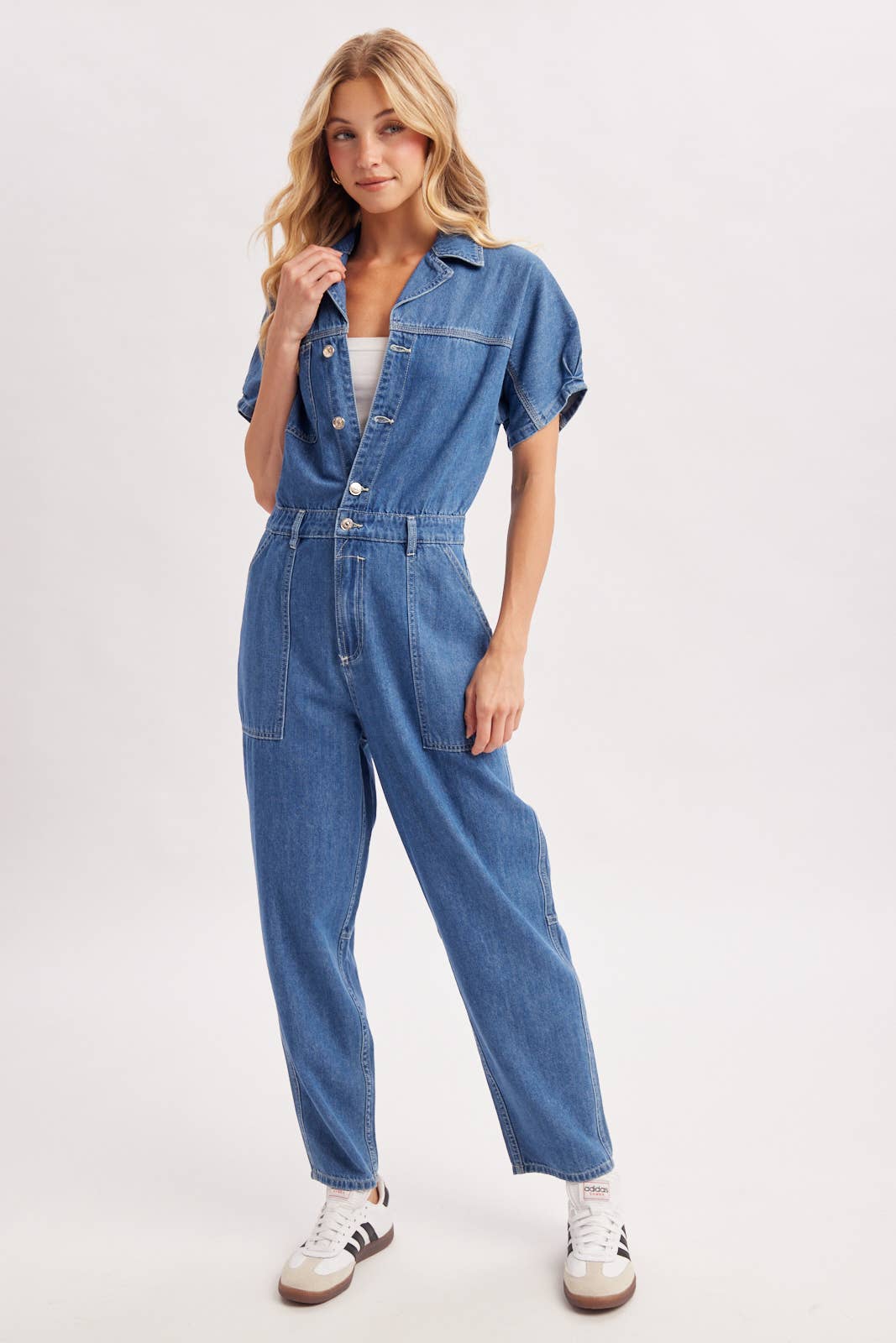 Denim Utility Jumpsuit