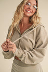 Mineral Wash  Crop Hoodie