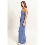 Tube Top Jumpsuit:BLACK