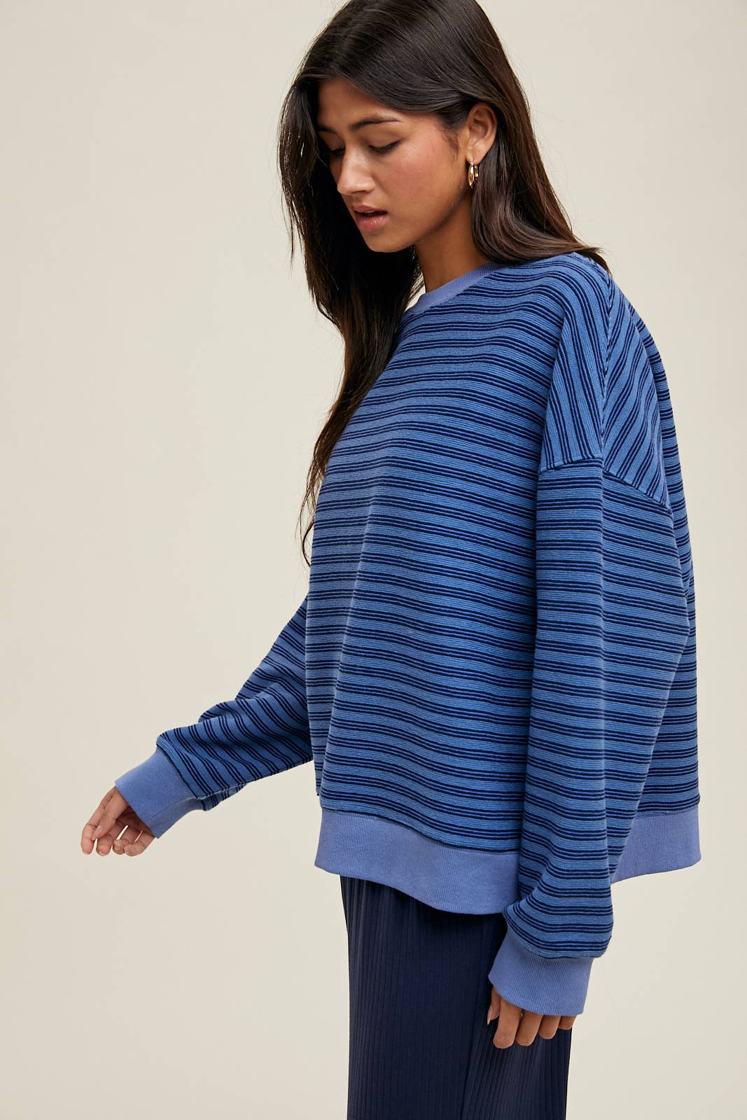 Striped Pullover Navy/Blue: