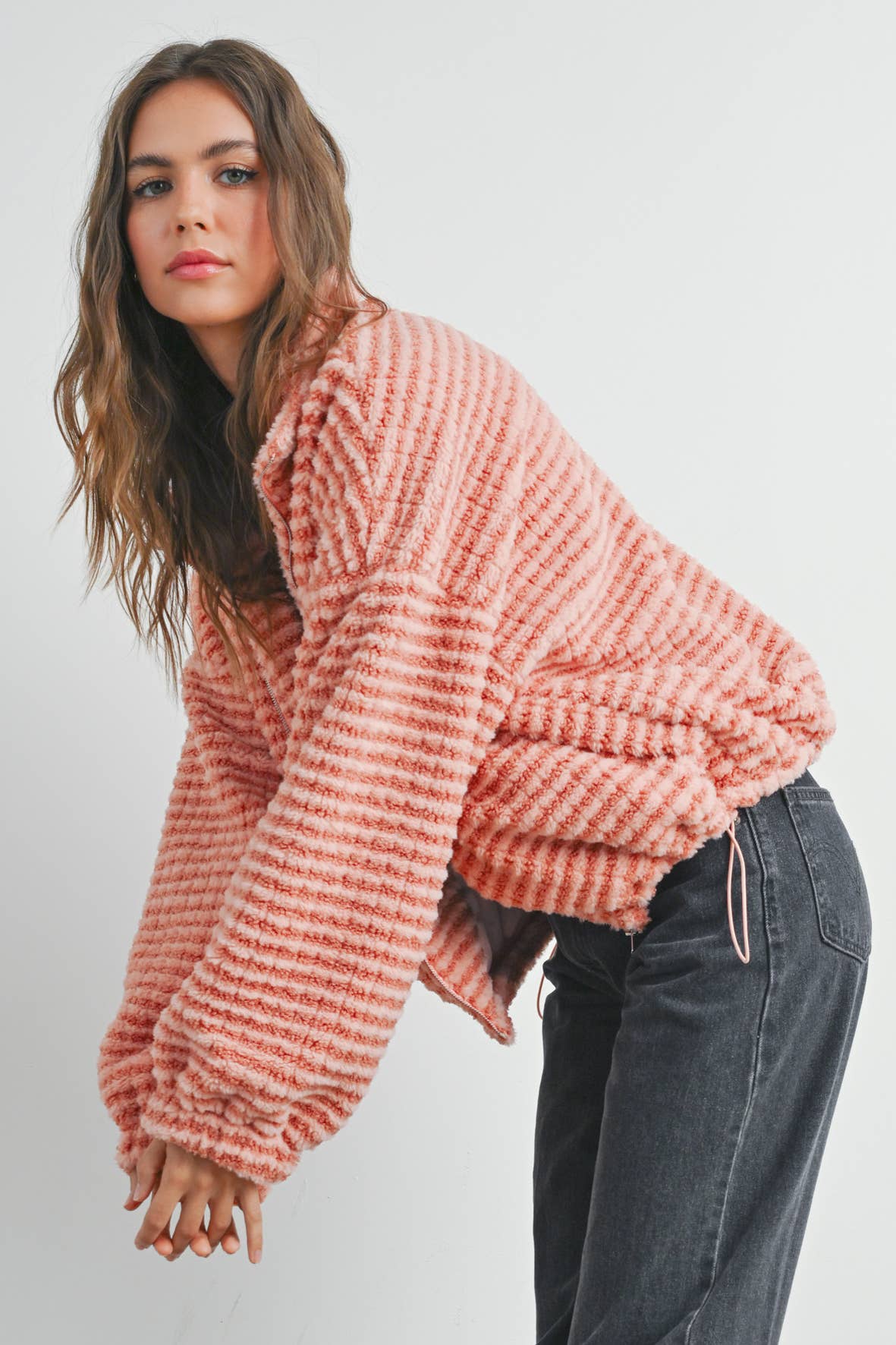 Collared Puff Jacket Terracotta