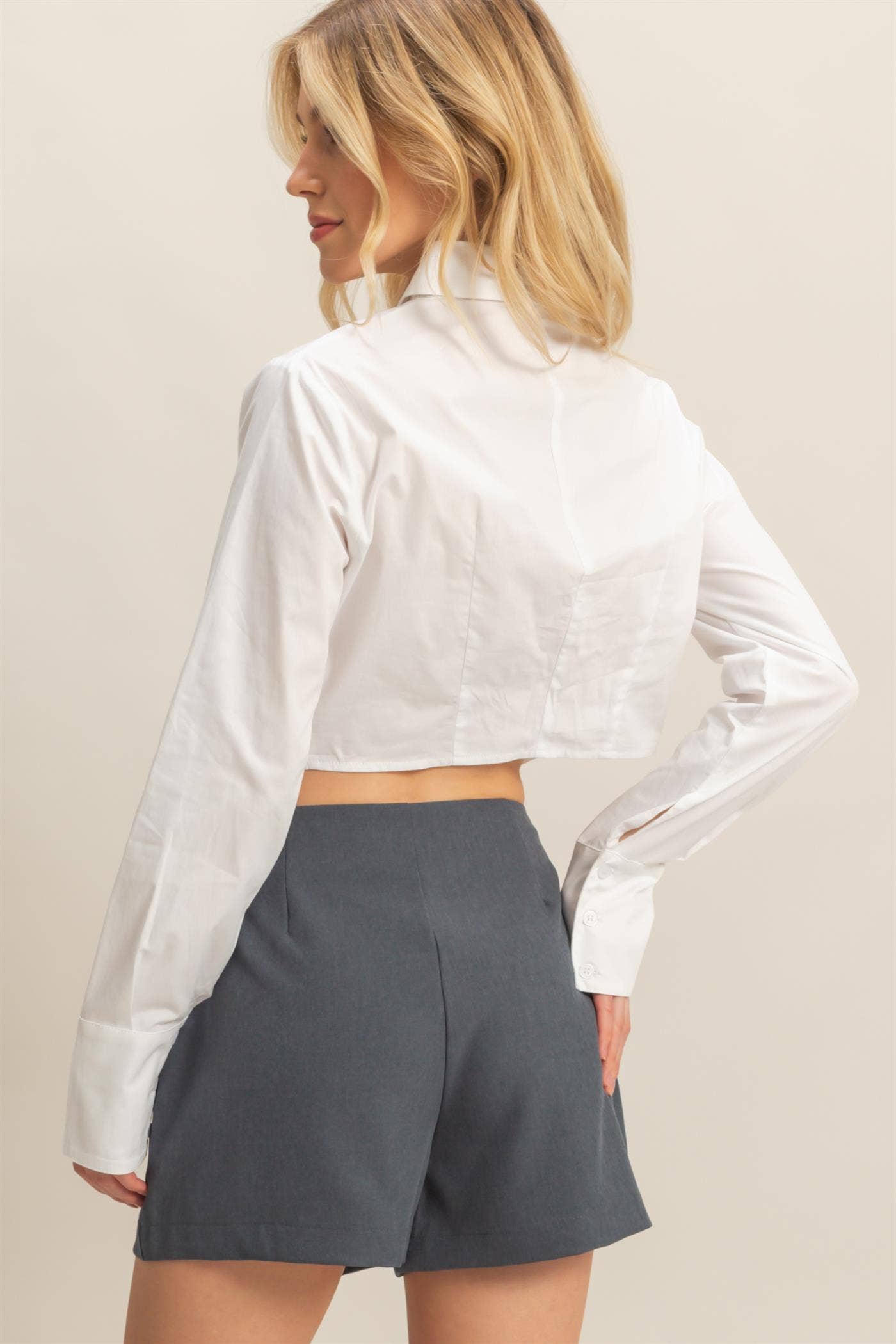 Chic Button-Down Shirt: White