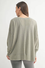 Waffle Knit Oversized:PLUM