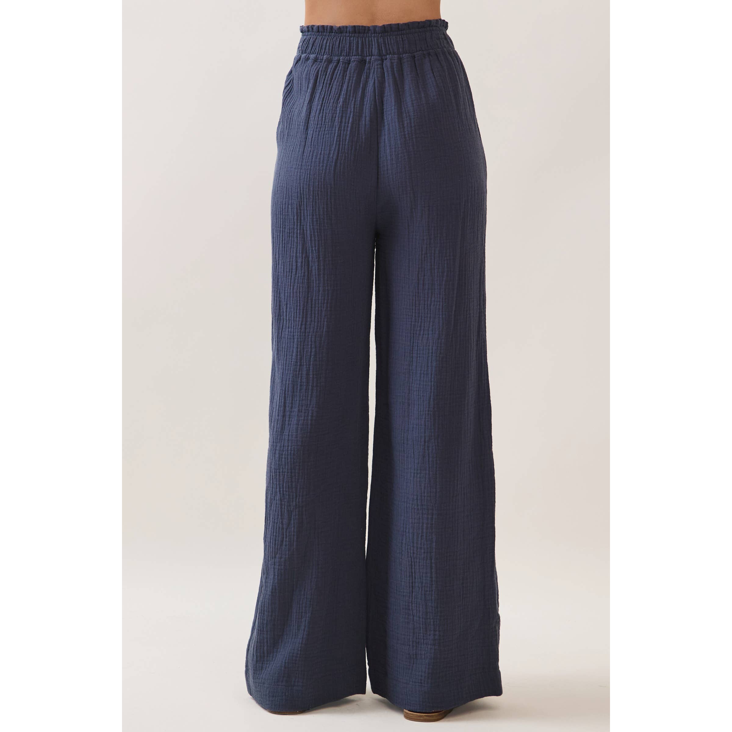 Double Gauze Pants: Denim