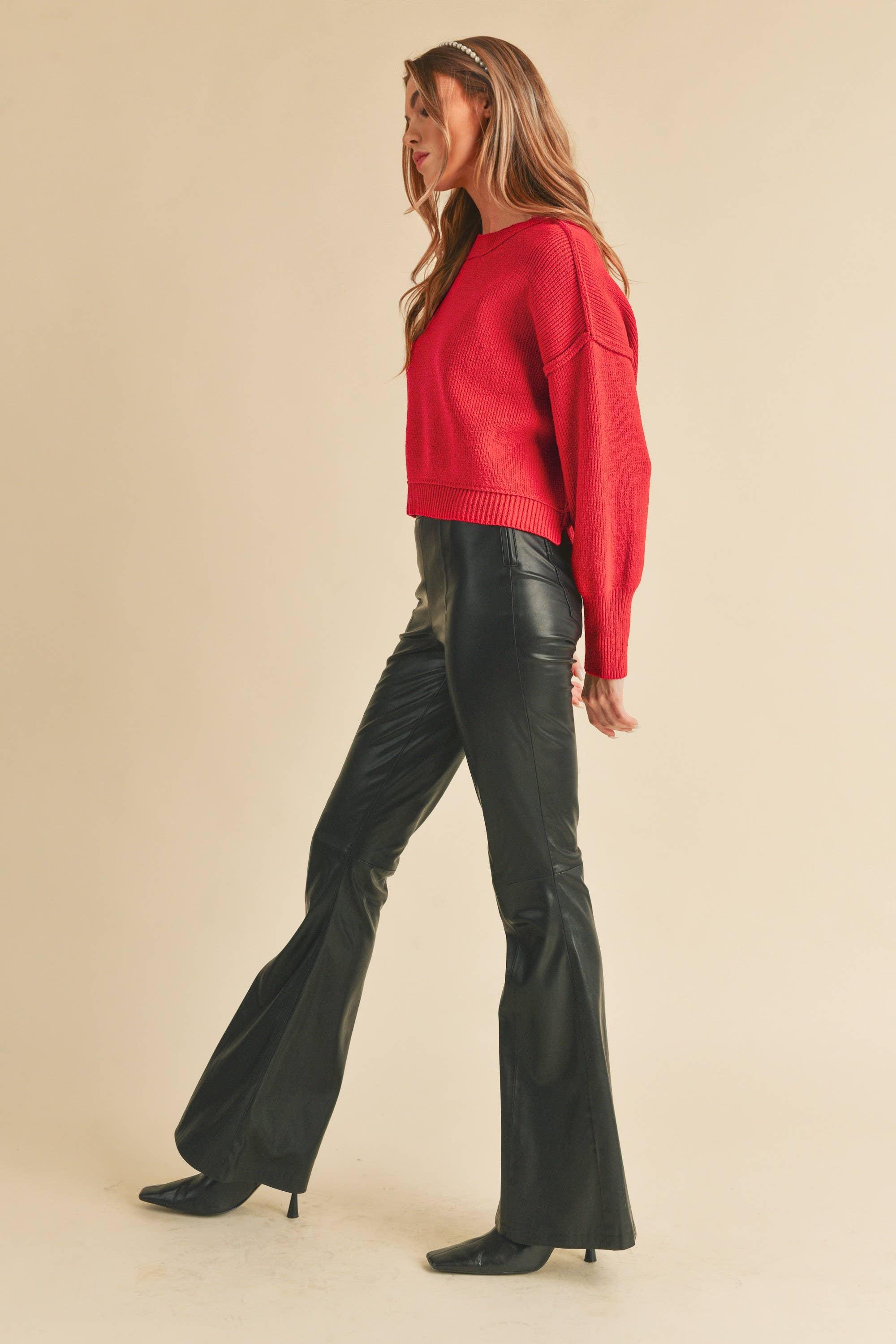 Regina Sweater: Red