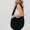 Carmen Quilted Tote Bag: Black