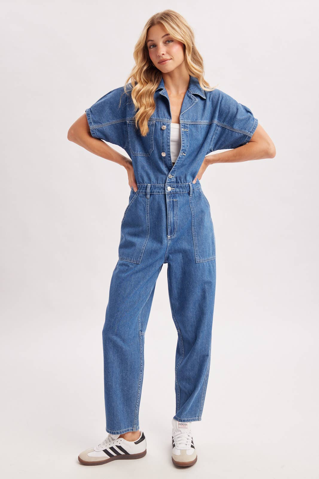 Denim Utility Jumpsuit
