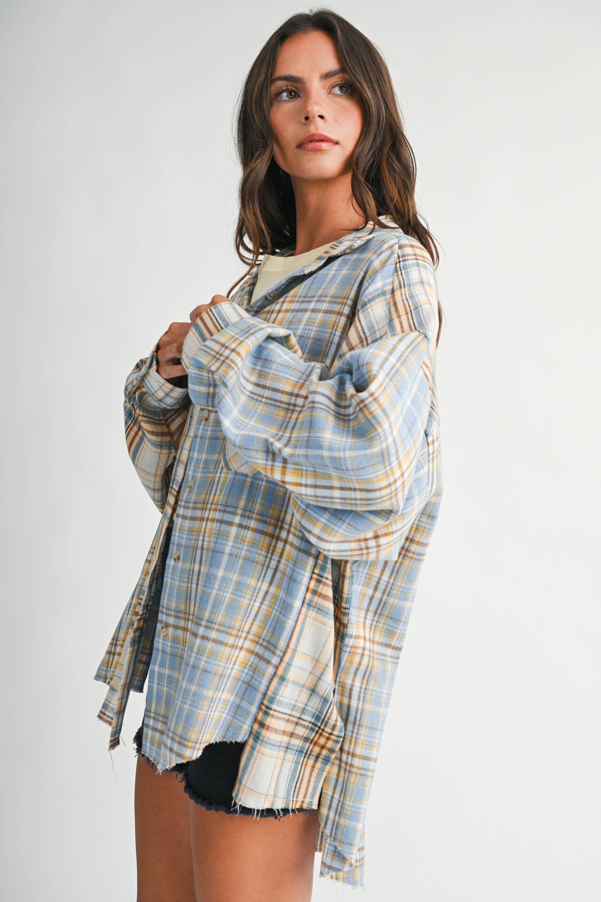 Kambrie Plaid Flannel: Tan