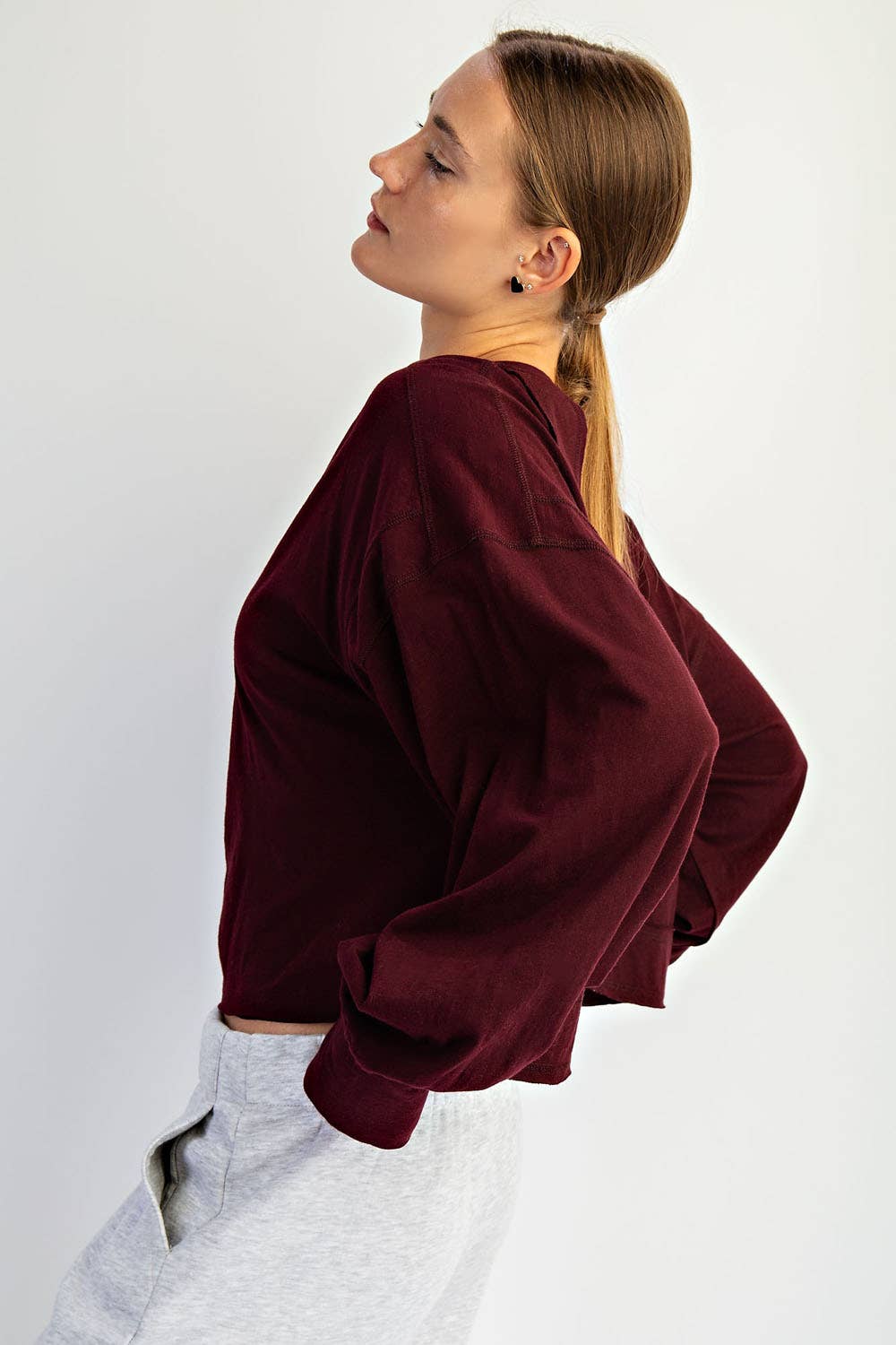Cotton Open Back Top: Reg. Green