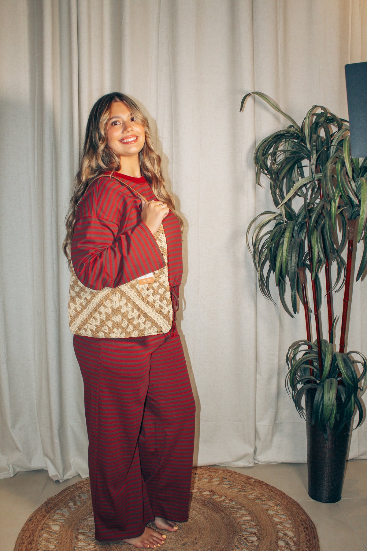 Maroon Combo Lounge Set