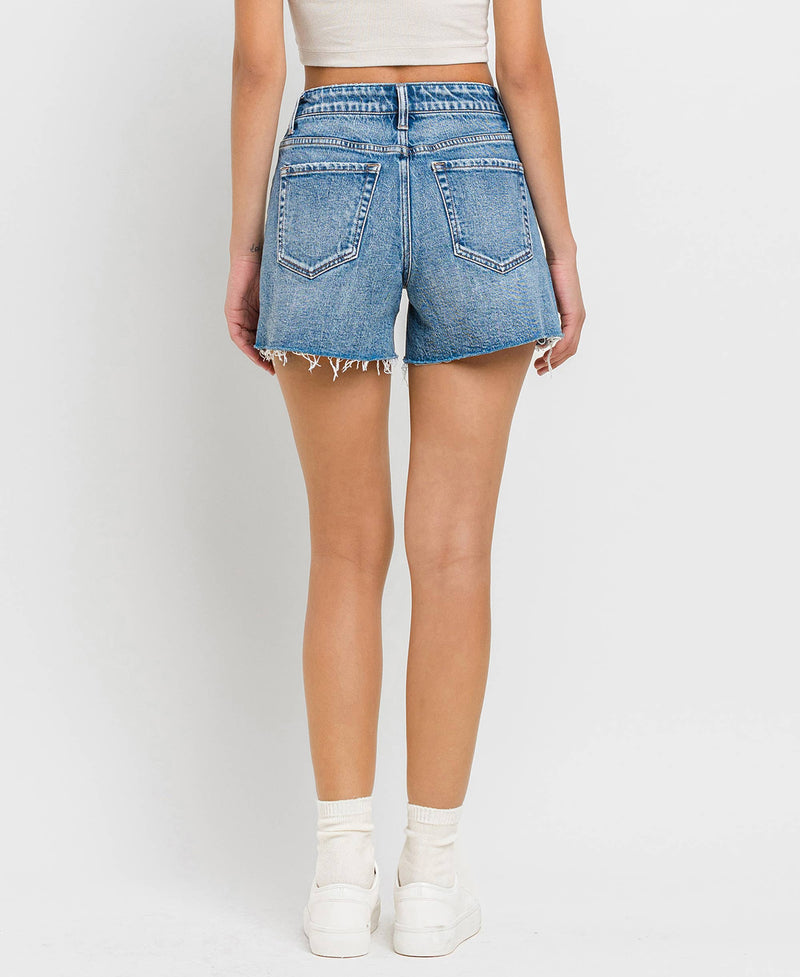 A Line Denim Shorts