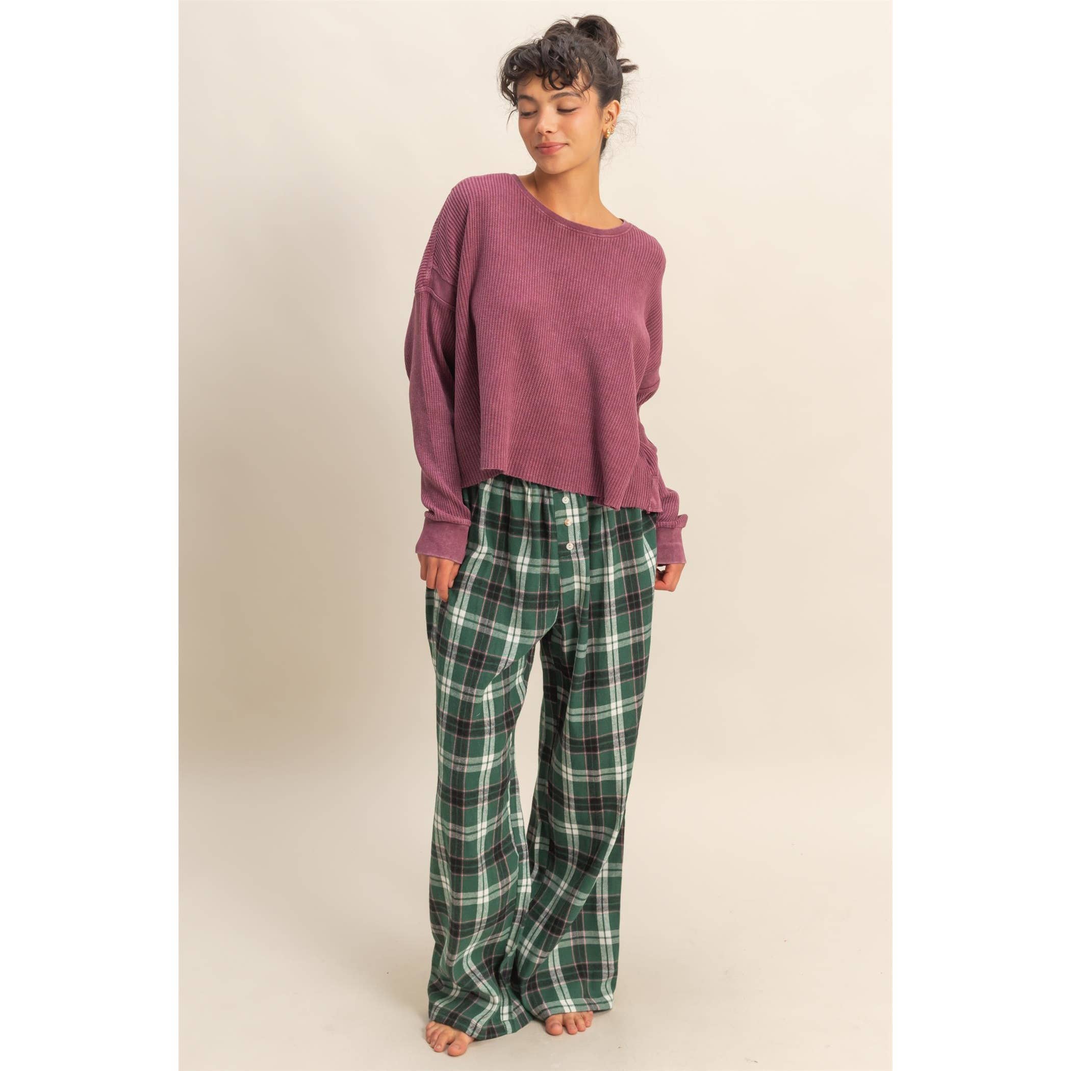 Flannel Lounge Pants: Navy