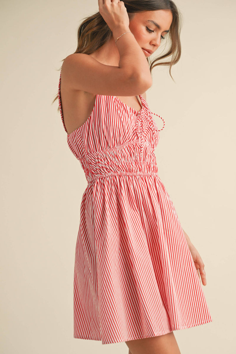 Plaid Mini Dress: Red