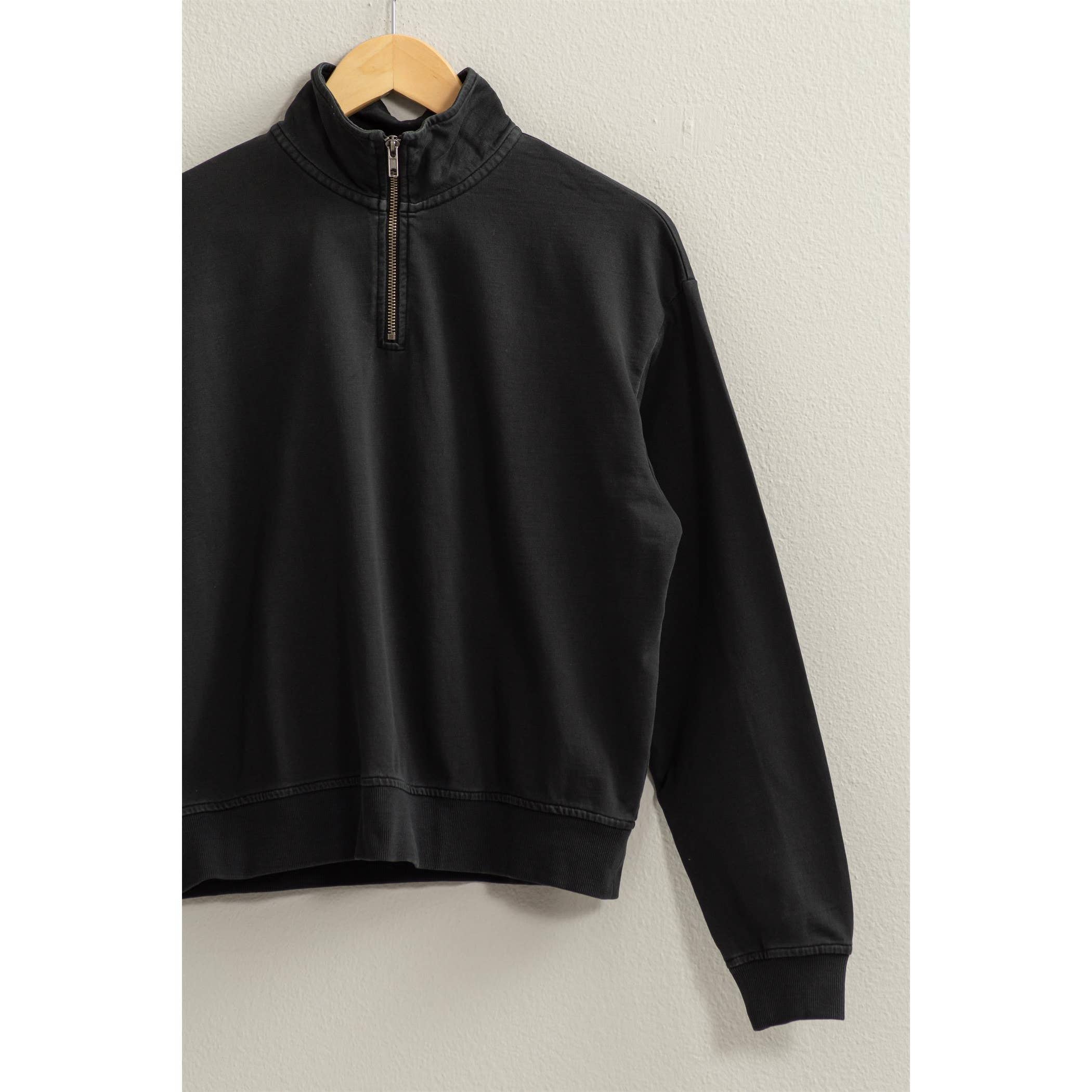 WASHED HALF ZIP