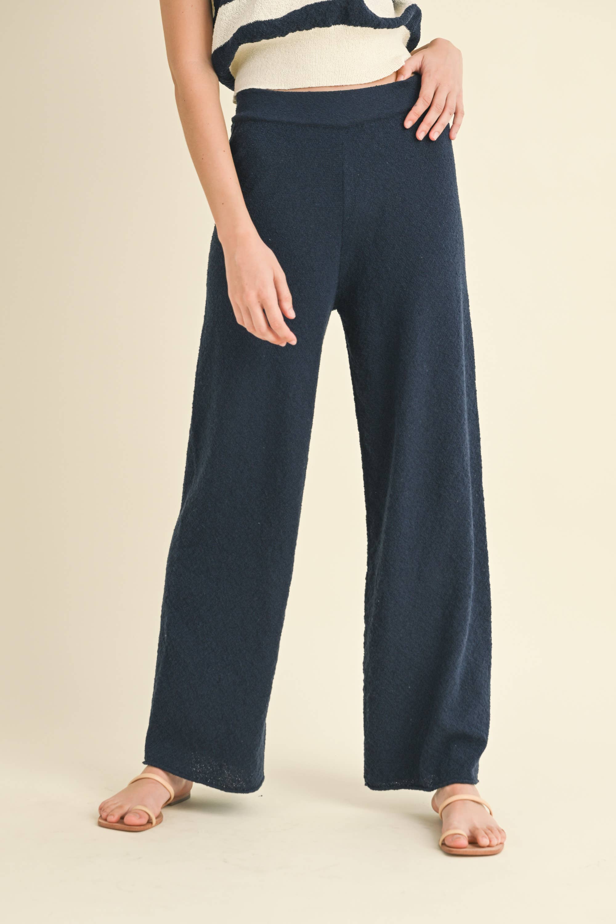 Knitted Pants: Navy