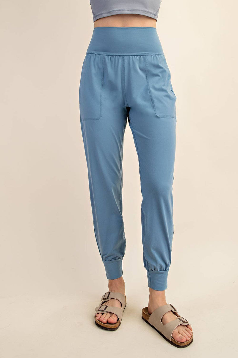 Butter Soft Joggers :White Pearl