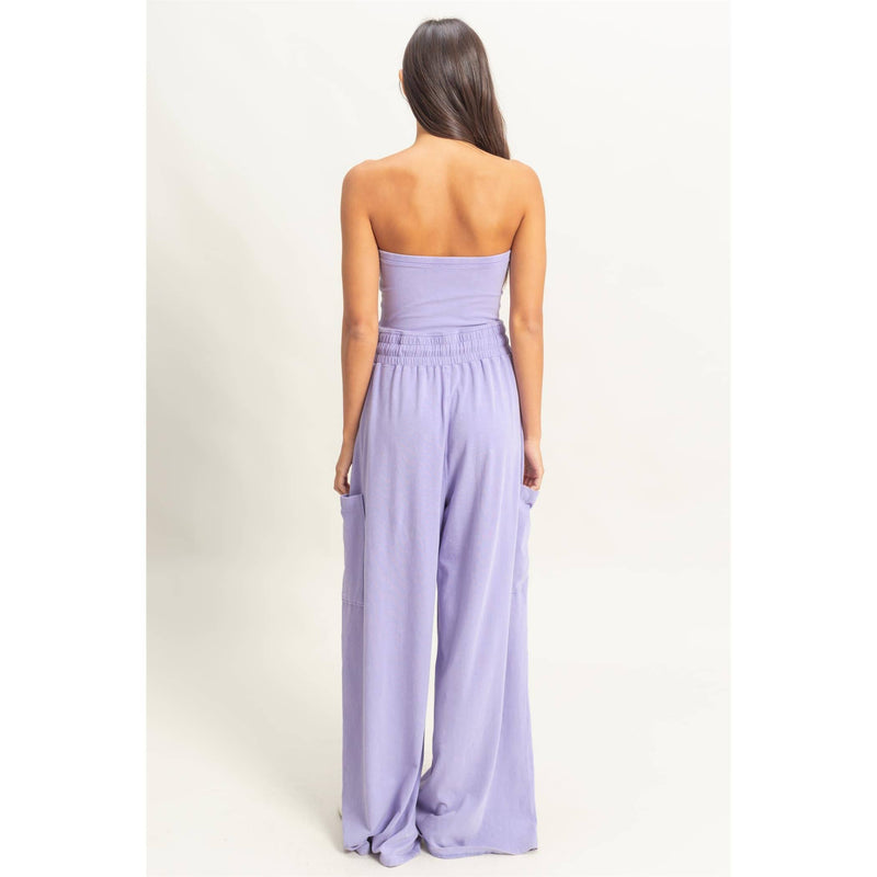 Tube Top Jumpsuit:TURQUOISE