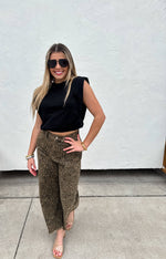 CHEETAH BARREL JEANS