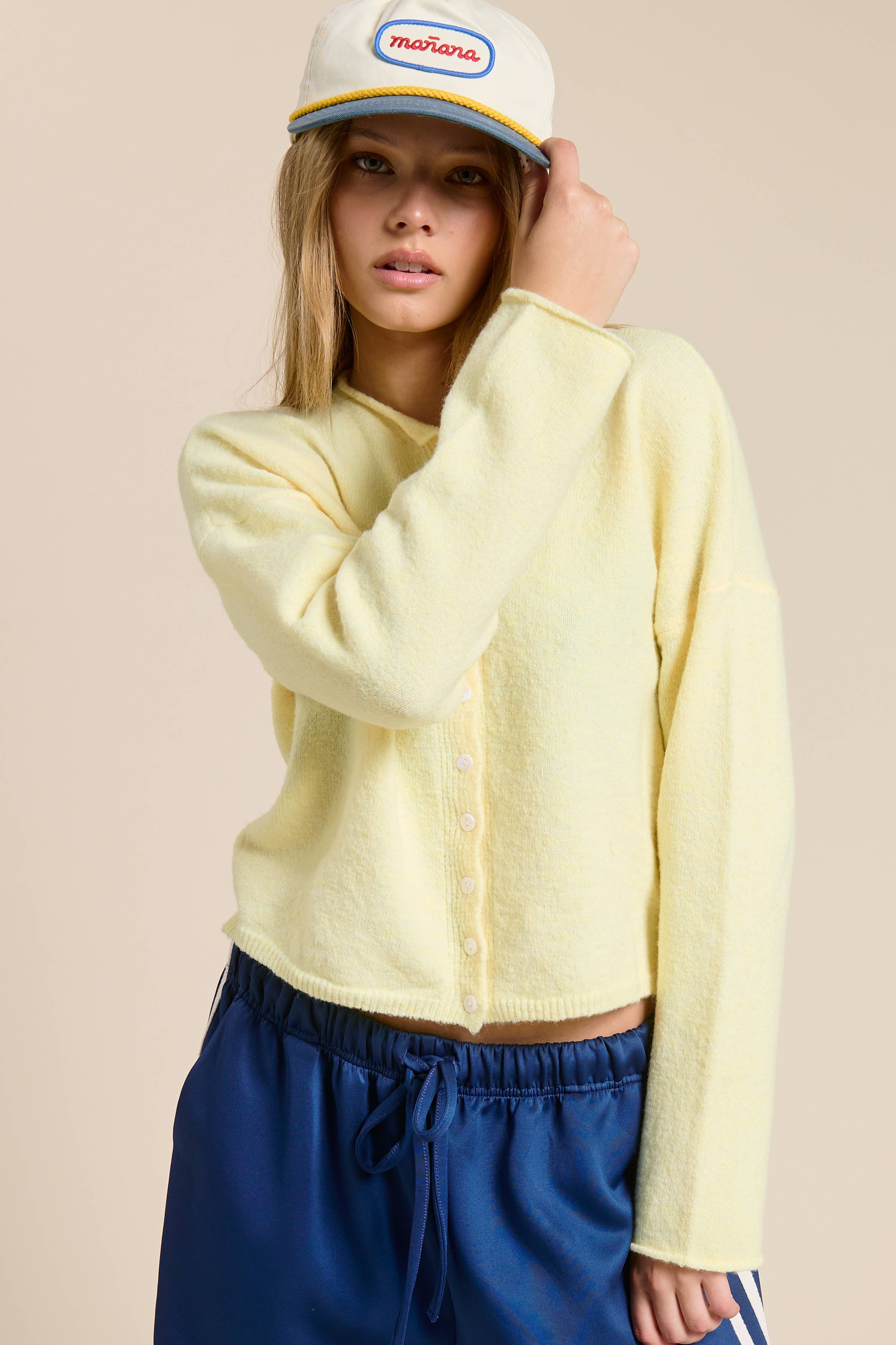 Essential Cardigan: Butter