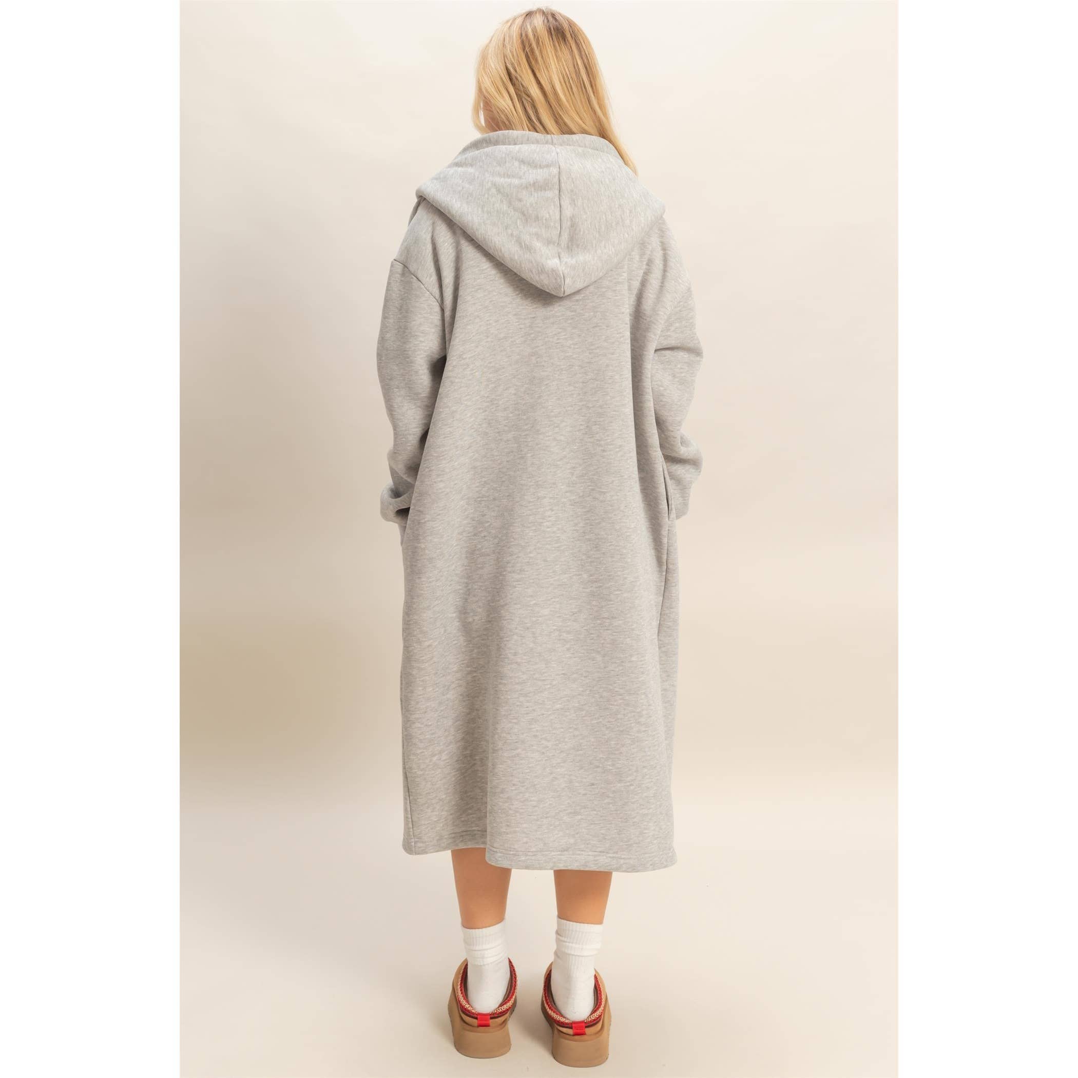 Fleece French Terry Coat: H.Grey