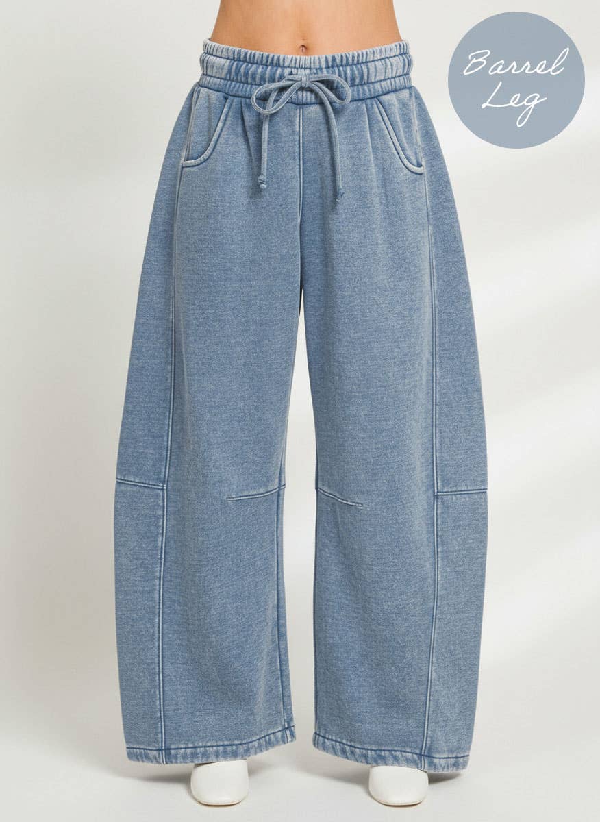 Barrel Sweatpants: Dusty Blue