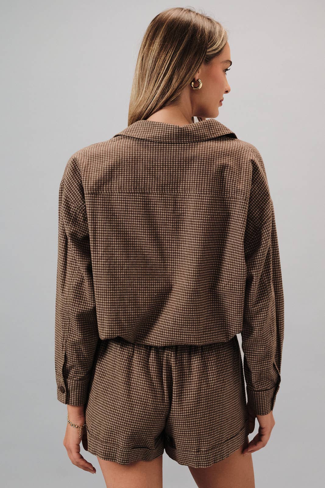 Mel Micro Plaid Set