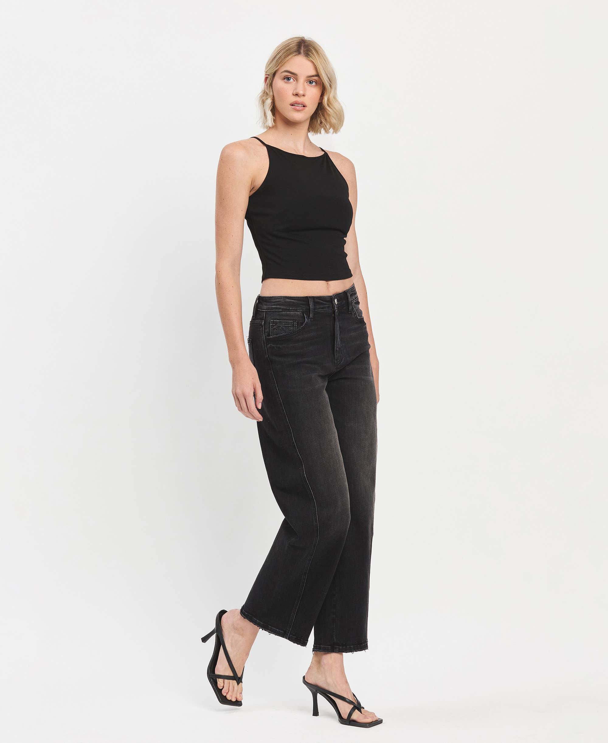 Panel Barrel Jeans