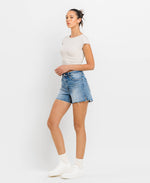 A Line Denim Shorts