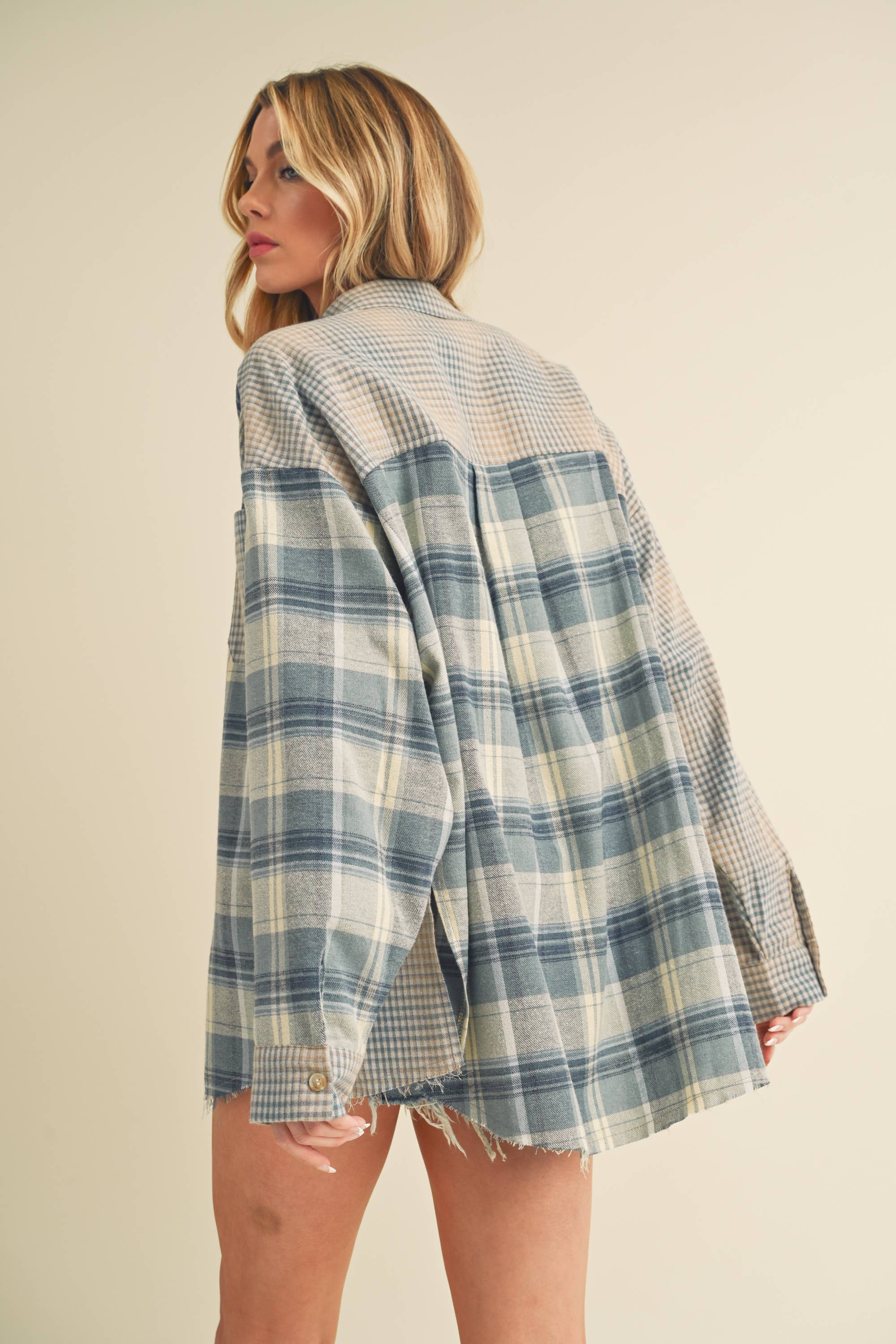 Kambrie Flannel Shirt: Blue Multi