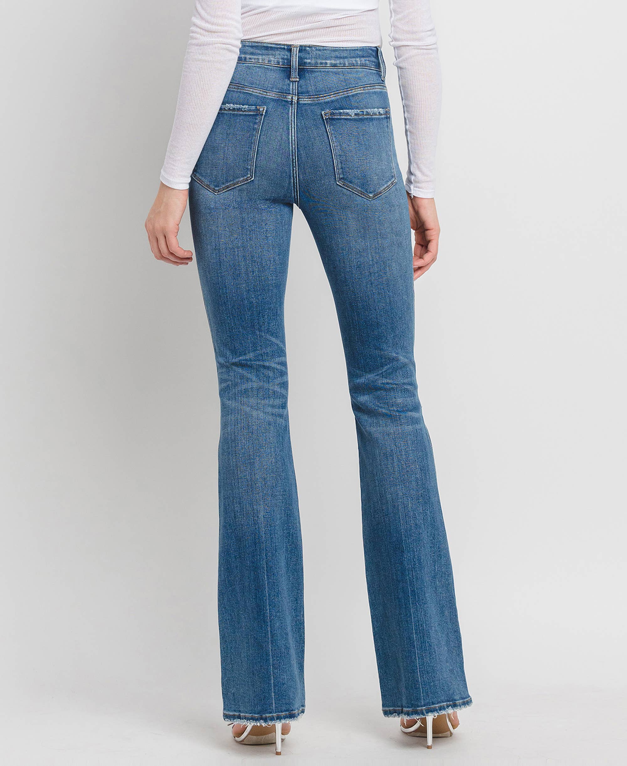 High Rise Bootcut Jeans: