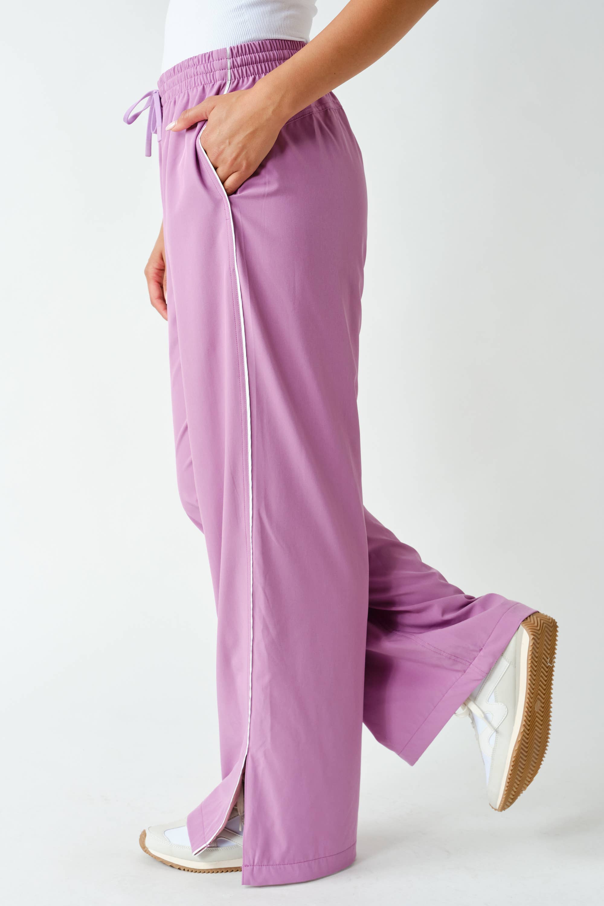 Finish Line Track Pants: Mulberry