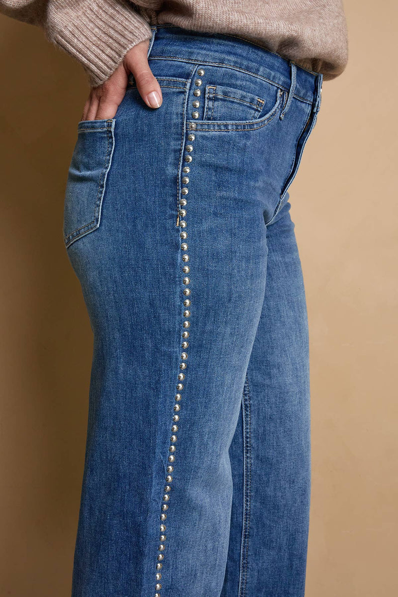 Studded Wide Leg Jeans