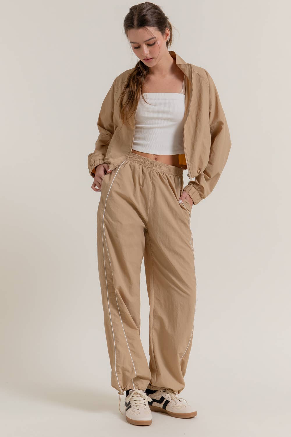 Anorak Track Pants: Khaki