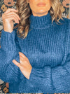 Oversized Sweater: COBALT