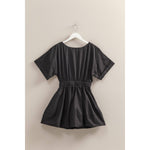 Poplin Mini Dress:OFF WHITE