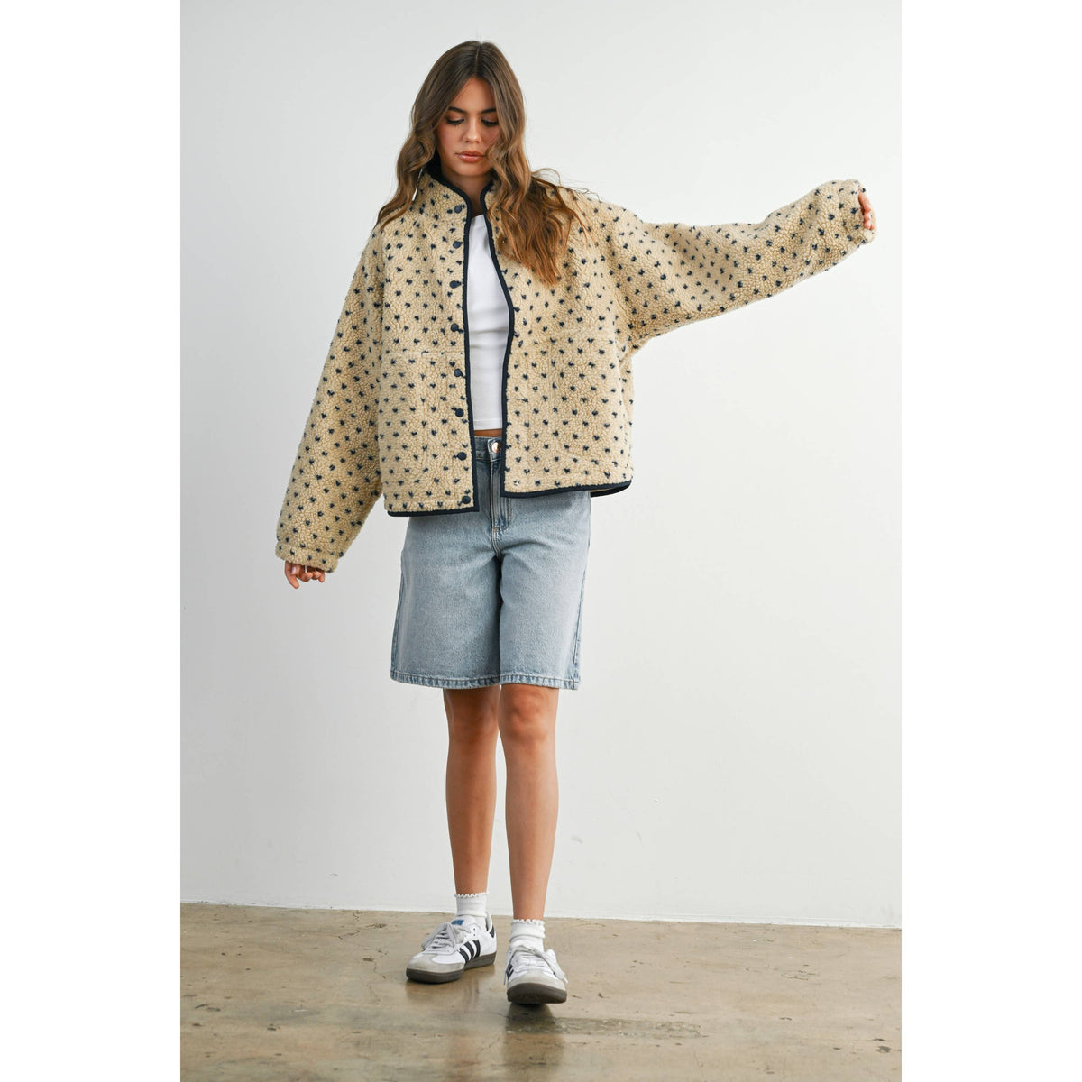 Polka Dot Fleece Jacket