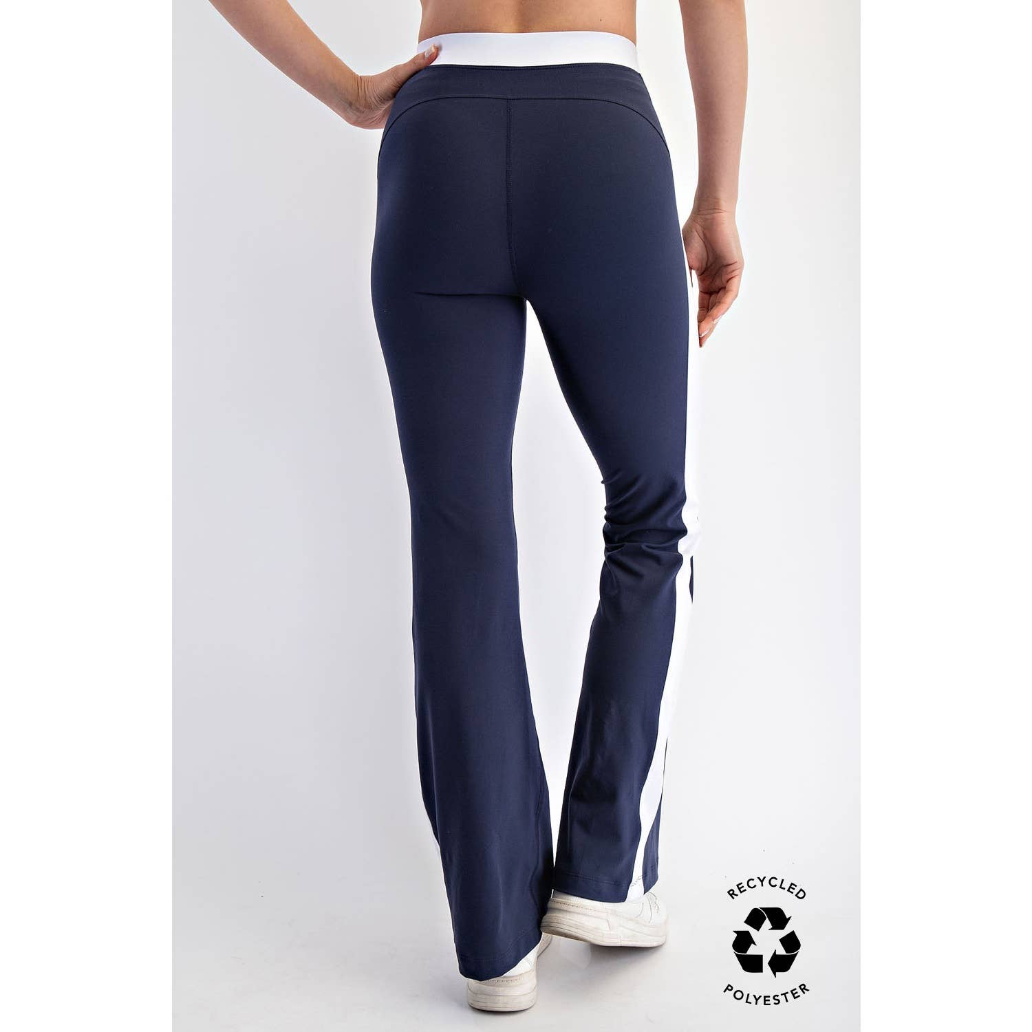 Butter Soft Flares: Navy/White