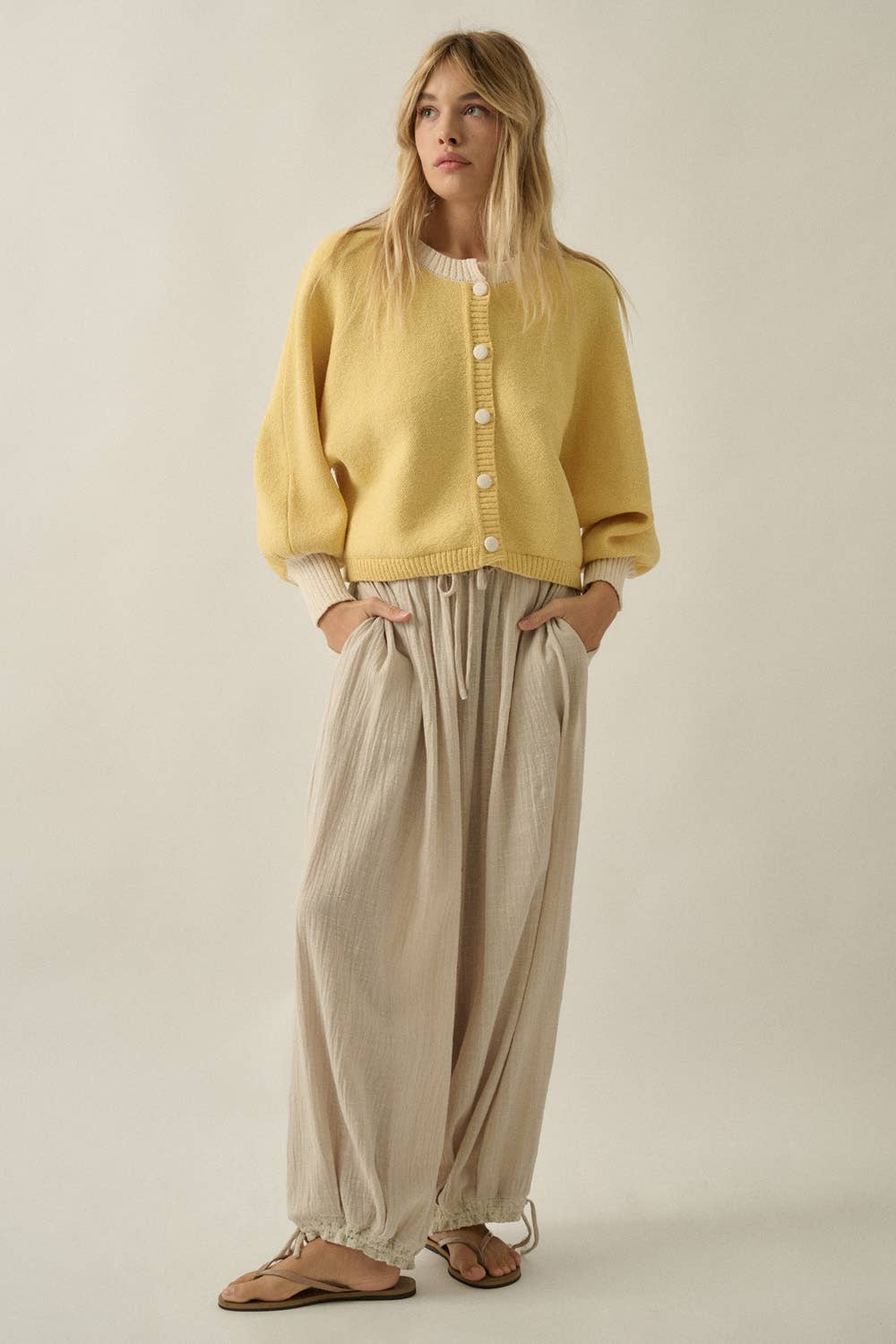 Butter Cream Dolman Cardigan: