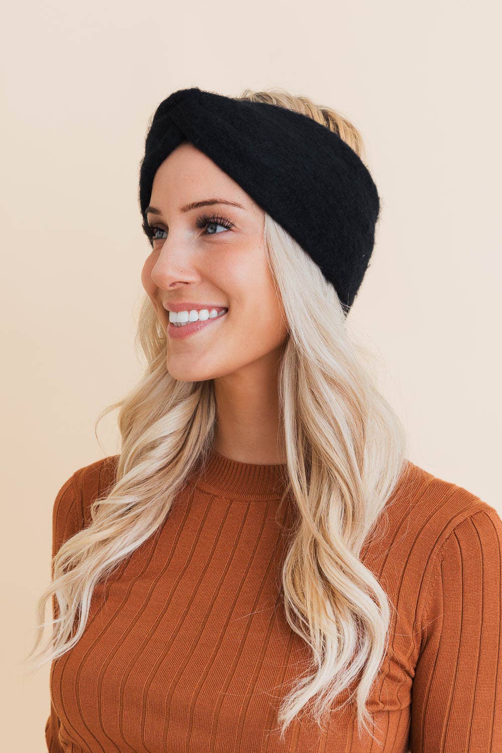 Twist Boho Headband: Black