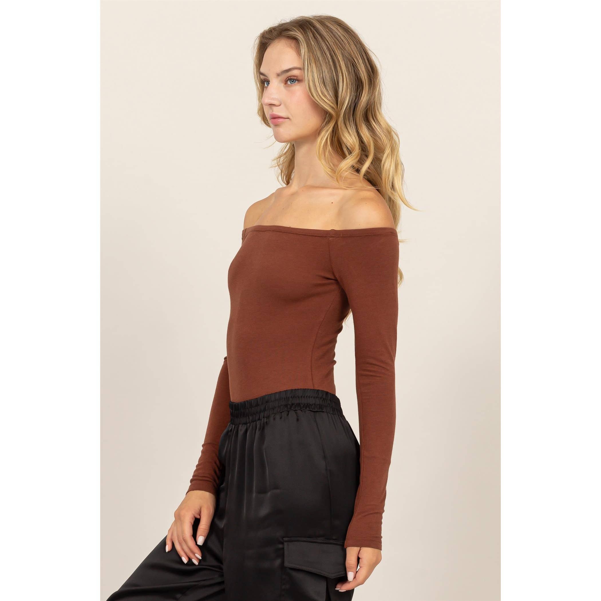 Off Shoulder Bodysuit: Dark Night