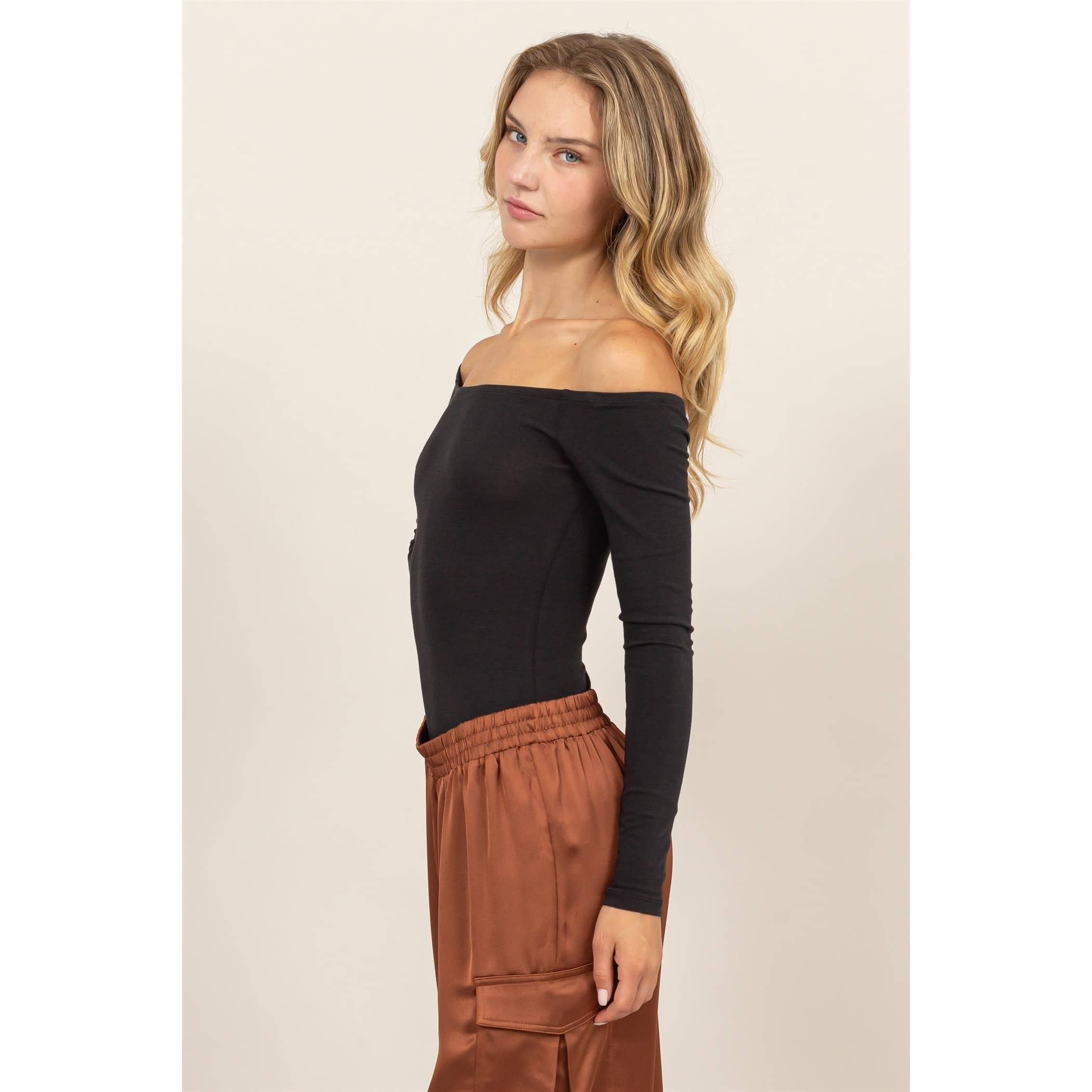 Off Shoulder Bodysuit: Dark Night