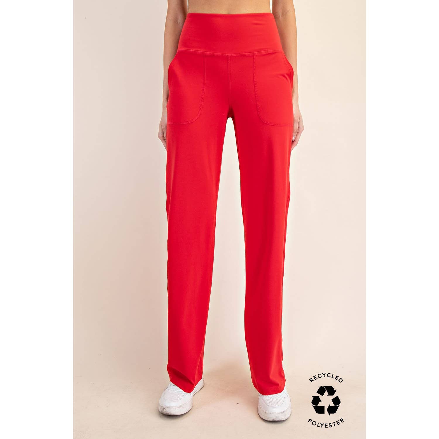 Butter Soft Casual Yoga Pants:True Red
