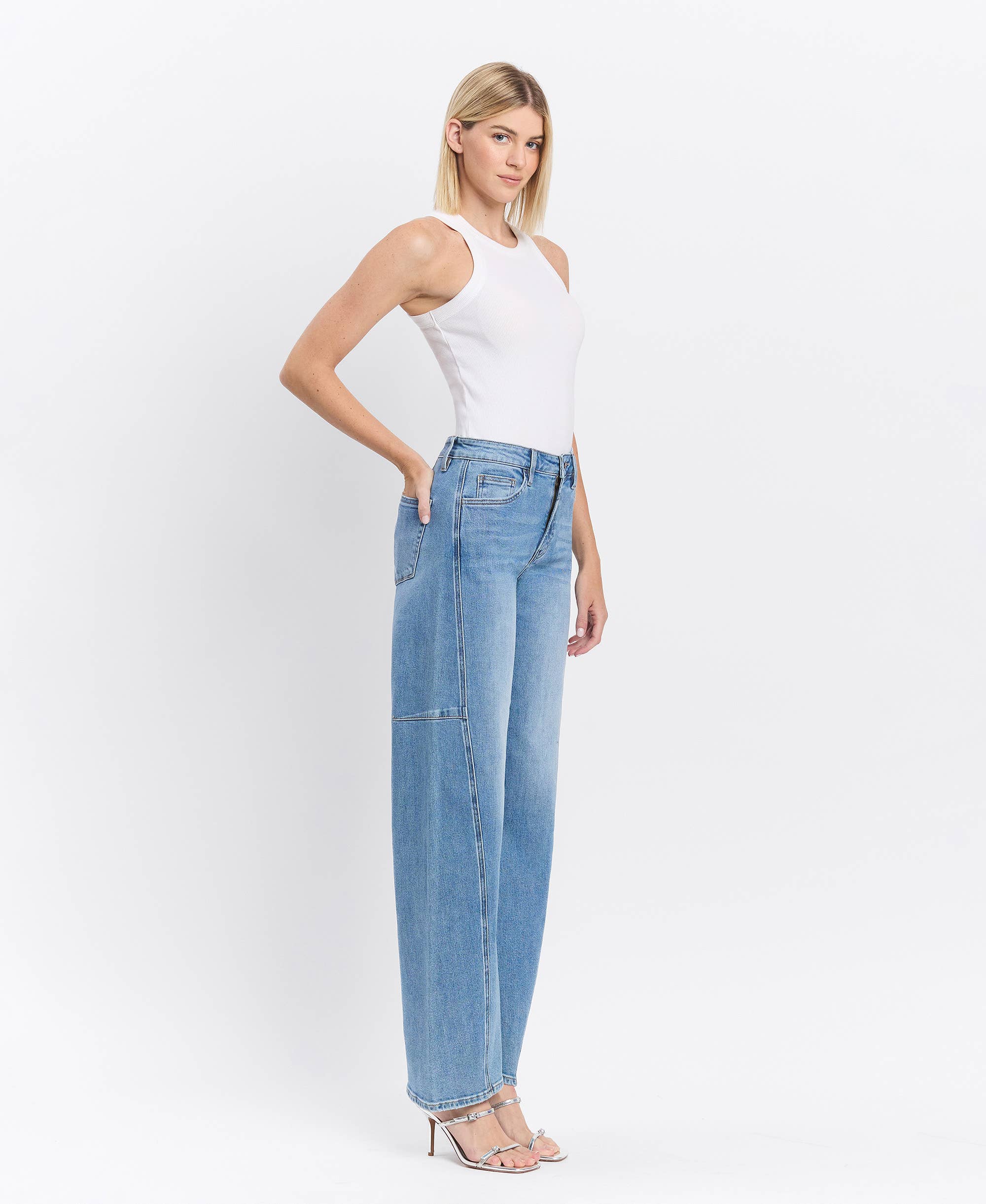 Super High Rise Barrel Jeans