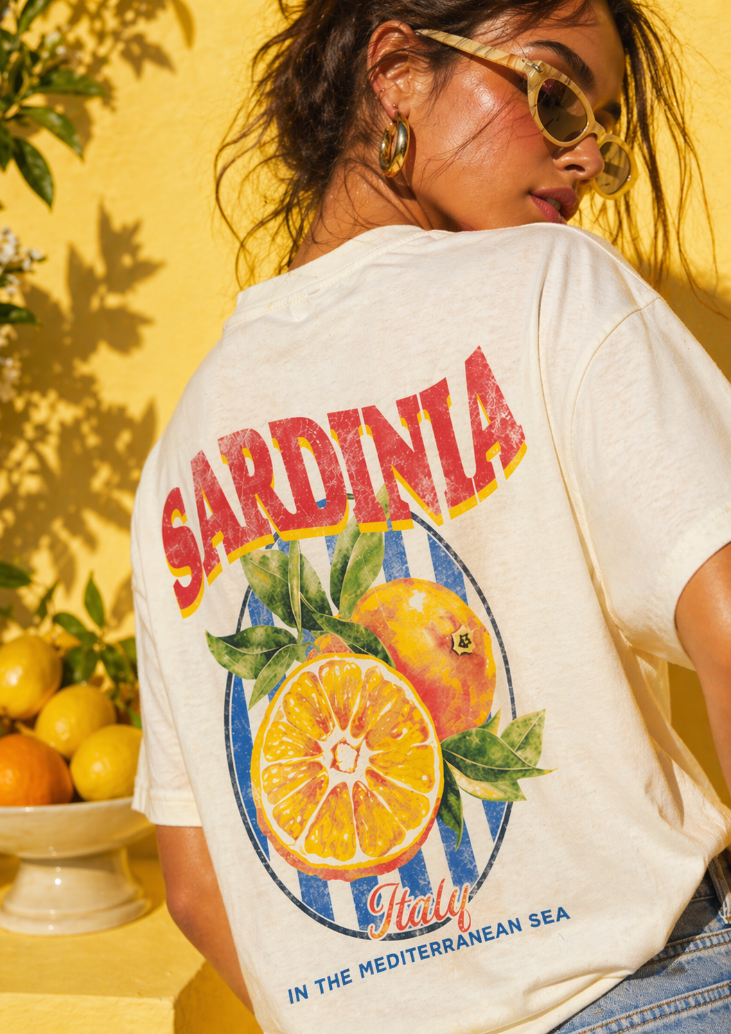 Sardinia Italy Cream T-Shirt: