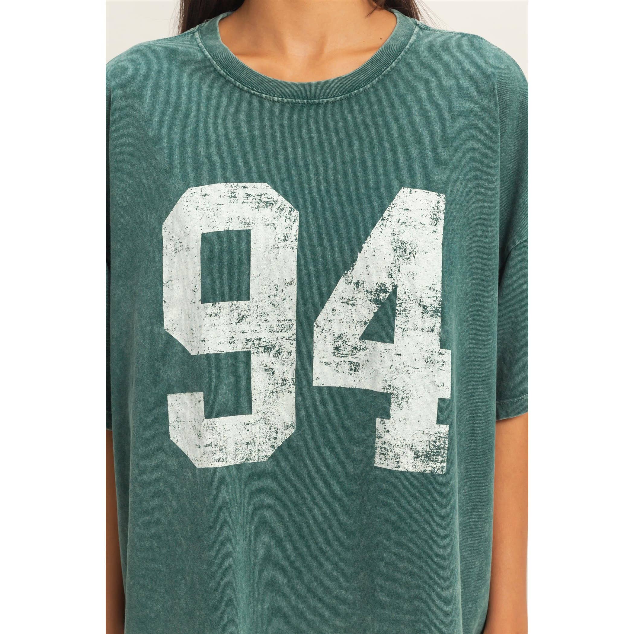 Number 94 Graphic Tee: Dark Teal